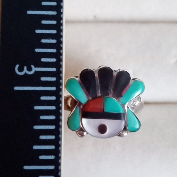 VINTAGE ZUNI SUNGOD IN HEADRESS - Picture 6 of 6